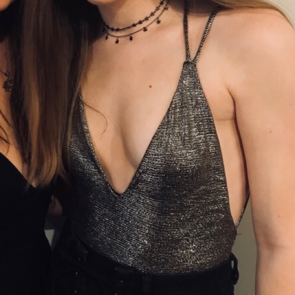 Metallic Low back bodysuit